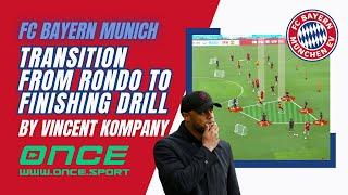 FC Bayern Munich - transition from rondo to finishing drill by Vincent Kompany