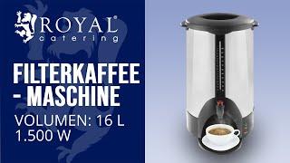 Filterkaffeemaschine Royal Catering RCKM-20 | Produktpräsentation