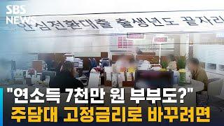 "연소득 7천만 원 부부도?" 주담대 고정금리로 바꾸려면 / SBS