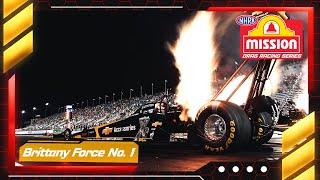 Brittany Force lights the candles in Indy