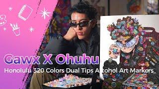 Gawx X Ohuhu the Honolulu 320 Colors Dual Tips Alcohol Markers 