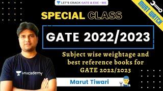 Subject Wise Weightage and Best Reference Books for GATE 2022/2023 | Marut Tiwari