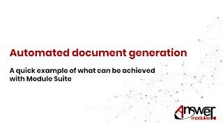 Automated document generation