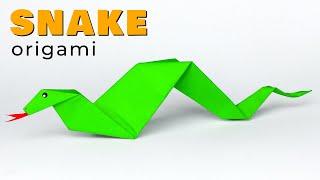 Easy PAPER SNAKE Origami Tutorial!  How to make a snake out of paper