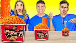 Big, Medium and Small Plate Challenge! Eating Giant Vs Tiny Food Challenge by Crafty Hype