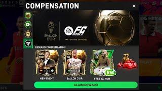 FREE 103 OVR COMPENSATION!! RODRI  BALLON D'OR WINNER FC MOBILE 25 | BALLON D'OR EVENT FC MOBILE!