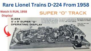 Rare Lionel Trains D-224 5x9 Super O Dealer Layout in action