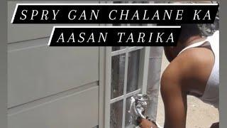 Gate per spry Gun Chalana Gate aur Khidki per spry Gun se polish karna