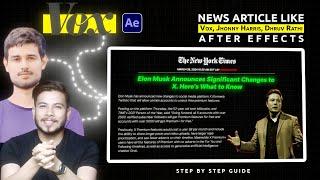 Make Animations Like Dhruv Rathee, Vox, Soch | News Article | After Effects Tutorial | Urdu/हिंदी