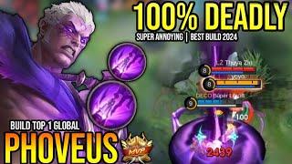 PHOVEUS BEST BUILD 2024 | BUILD TOP GLOBAL PHOVEUS GAMEPLAY | MOBILE LEGENDS