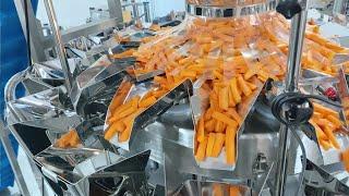 Samfull baby carrot vertical packaging machine, carrot snacks and cube carrot packing machine