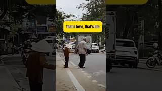 The Vietnamese man led his wife across the street, simply happy #vnetizen #lovestory #love #viral