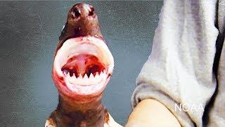 Cookie cutter shark - a shark that makes shark bite donuts!