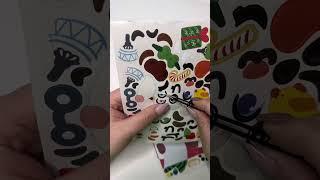 ASMR Christmas Sticker Book | Santa Claus  #shorts #asmr #christmas