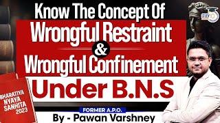 Know the concept of Wrongful Restraint and Wrongful Confinement under B.N.S by Pawan Varshney.