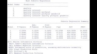 Variable selection procedures in R: Forward, backward, stepwise, and best-subsets regression (2020)