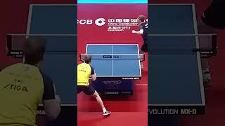 Alexis Lebrun's Epic Fail: Hilarious Paddle Smash in First Serve! #pingpong #tabletennis #comic