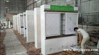 cosmetic display stand, cosmetic showcase ,cosmetic retail store design makeup mall kiosk