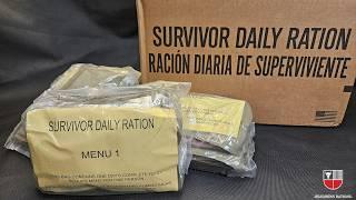 US Survivor Daily Ration (SDR) 24-Hour MRE Review  NEW FEMA Emergency Meal Ready To Eat Taste Test