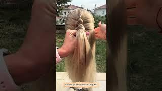 Voluminous Dutch braid #braidtutorial #hairstyle #howtobraid #dutchbraid