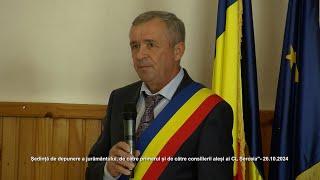 Ședință de depunere a jurământului, de către primarul și de către consilierii aleși ai CL Șercaia.