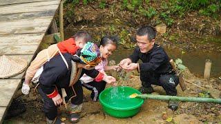 Dwarf family happy with clean water - Journey to bring water from the mountain top to home