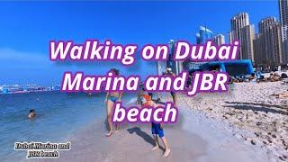 Walking on Dubai Marina and JBR beach, Dubai, 31/12/2023