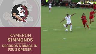 Kameron Simmonds Records A Brace In FSU's ACC Opener