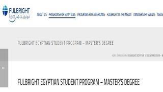 Fulbright Egyptian Master Degree Program