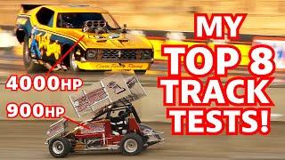 MY TOP 8 TRACK TESTS! Nitro Funny Car, Sprint Car, Race Cars, Muscle Car, Twin Turbo, & V8 Off-Road!