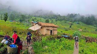 Simply the Best peaceful Himalayan village Life ||Naturally Himalayan village Rainy Season lifestyle