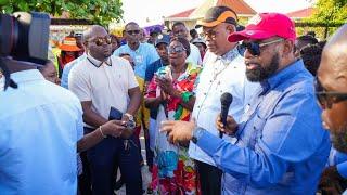 President Ali visit Residents of Melanie Village East Coast Demerara #oneguyana #development