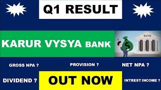 Karur Vysya Bank Q1 Results 2024 | Karur Vysya Bank |  Karur Vysya Bank Share Latest News | karur