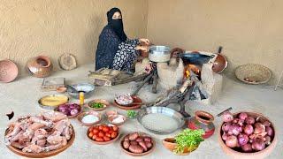 Village life today routine Eid ka khana  chicken fry degi pualo easy  sweet  recipe dewat menu ️