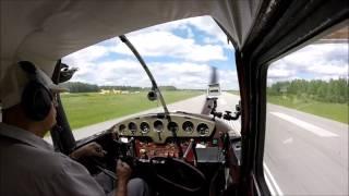 Takeoffs and landings demo in a Cessna 170