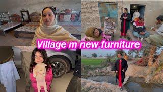 Village m new furniture | dog mil gya | Sitara yaseen vlog