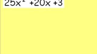 Factorising quadratics using the ac method