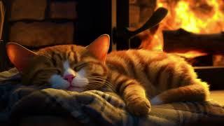 This Soothing Cat Purring and Fireplace Sound REALLY Help You Sleep Better