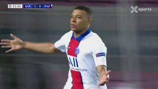 Champions League 16.02.2021 / Goal Mbappé against FC Barcelona