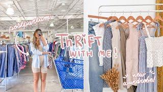 THRIFT WITH ME for a new postpartum wardrobe! *updating my style*