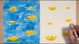 How to Paint Monet Water Lilies