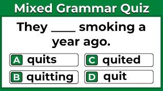 Mixed English Grammar Quiz: CAN YOU PASS THIS TEST?  #challenge 4