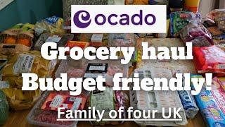 Budget friendly Ocado grocery haul | Family of four food shop | Prices and meal plan