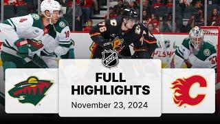 NHL Highlights | Wild vs. Flames - November 23, 2024