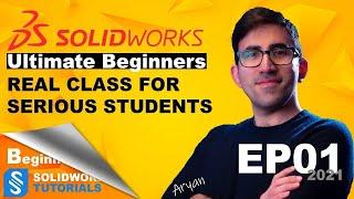 Ultimate SolidWorks Tutorial 2021 for Beginners (In depth explanation) Part 1