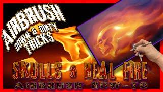 Airbrushing REAL Fire & Skull recap