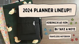 2024 planner lineup + techo kaigi  // hobonichi, take a note, traveler's company