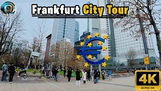 Frankfurt City Tour ️  | Frankfurt Germany Walking Tour | 4K Walking Tour Germany