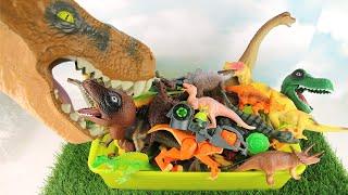 Box Of Toys Dinosaurs! Jurassic Park Dinosaur Collection - Learning Dinosaurs Names for Kids Toy Box