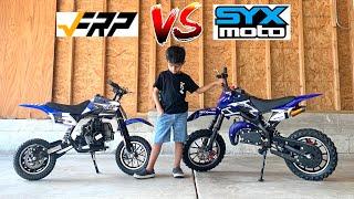 Comparing two of the cheapest Dirt Bikes available on  Amazon! 50cc SYX Moto Holeshot vs. FRP DB001